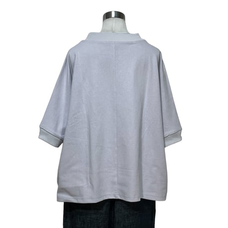 Linen ya"空紡糸度詰め T-shirts"(ice gray)women's