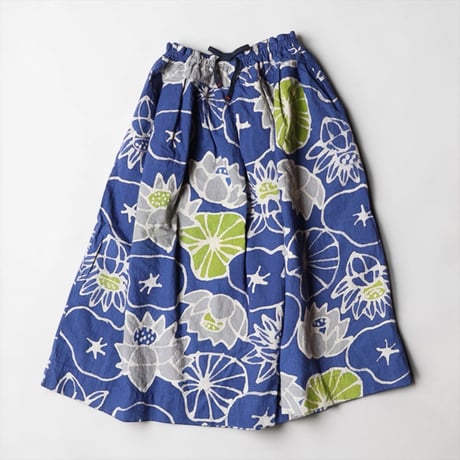 TigreBrocante"HASU batik ficelle long skirt"(navy)women's