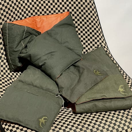 Slow Hands "recycle tent down neck warmer for ARCHIVE"(olive)