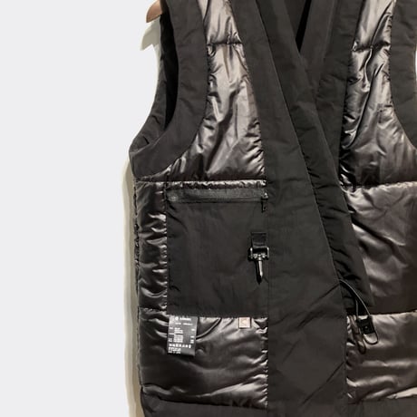 02DERIV "PLIMALOFT® kimono collar vest"(black)