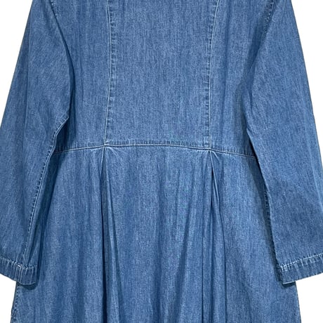 TigreBrocante"6oz denim pleats one-piece"(indigo fade)women's