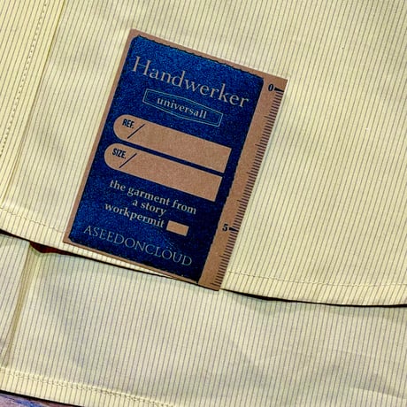 ASEEDONCLOUD"Handwerker HW basic shirts"(yellow)unisex