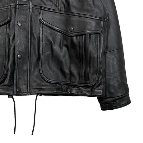 yoused"retro baggies leather jacket"(black)unisex