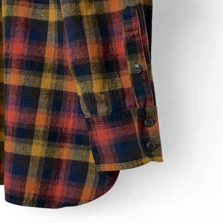 H.UNIT"Flannel check shirt"(red) unisex