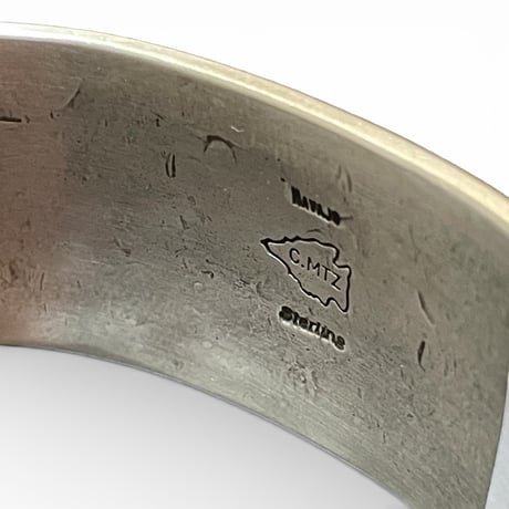 indian jewelry "calvin martinez (navajo)"ingod stamp work wide bangle