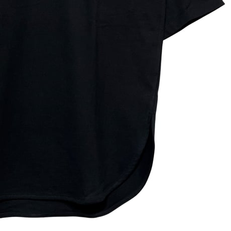 amne "JARSEY round hem tee" (black) unisex