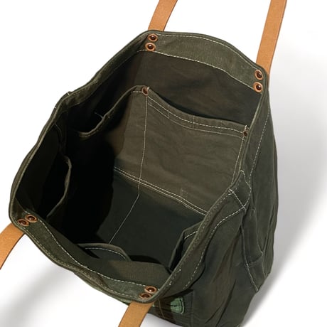TigreBrocante"Re : military tote bag“(long)unisex