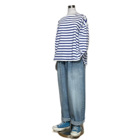 amne "BORDER"gride basque (blue)unisex