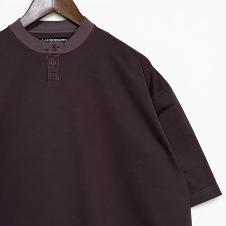 TigreBrocante"high density jersey henley neck venice S/S T"(dark brown)unisex