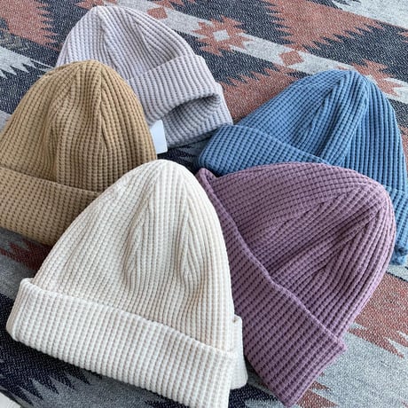 Jackman “cotton waffle knit cap” unisex