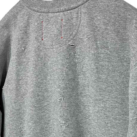 SUBTLE Re label "used damage sweat" (unisex) A