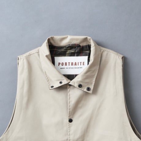PORTRAITE"over vest"(cotton twill ivory)unisex