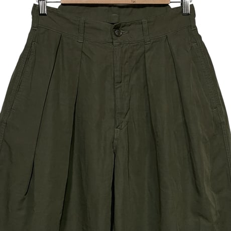 TigreBrocante"high count cotton linen hakama pants“(khaki)women's