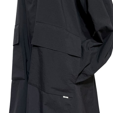 amne "nylon OX covered coat" (black) unisex