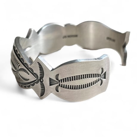 indian jewelry"jacob D Morgan (navajo)"asymmetry havy gauge bangle