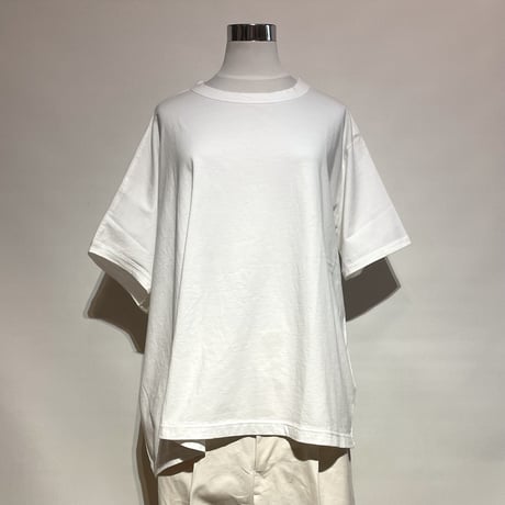 CAERULA"30 single jersey asymmetry  T"(white) women's