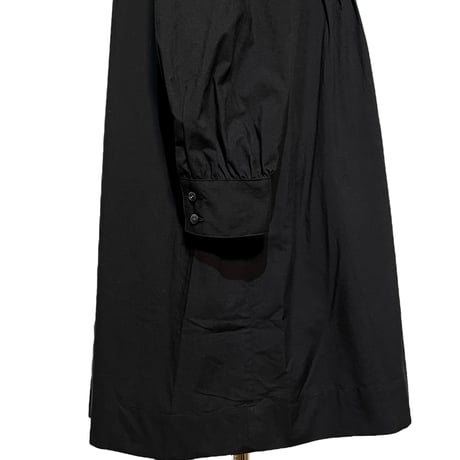 Linen ya"pin tuck blouse P/O"(black)women's