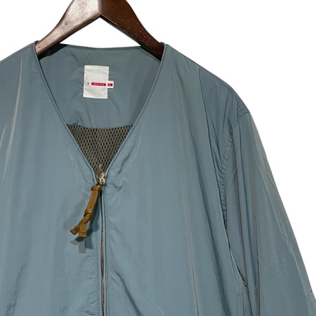 dip ltd "nylon×mesh army pocket liner jacket" (sax)unisex
