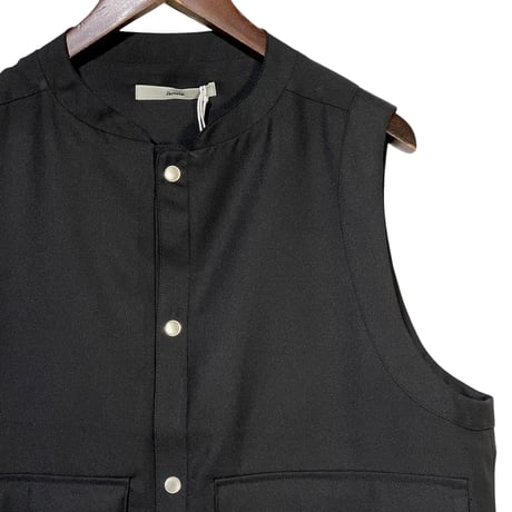 amne "GABARDINE useful vest" (black) unisex