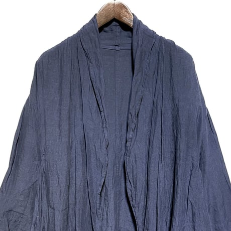Linen ya"linen shawlcollar coat"(lt.navy)women's