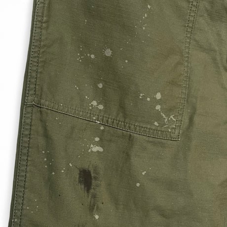 H.UNIT "Back satin fatigue pants customize" (khaki) unisex