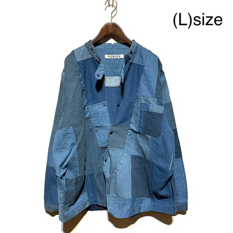 FUNSET OF ART “indigo patchwork wagase shirts"(indigo)unisex