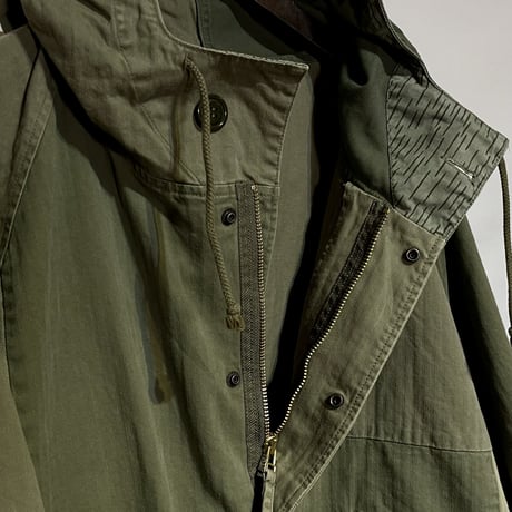 H.UNIT "herringbone switching mods coat"(khaki) unisex
