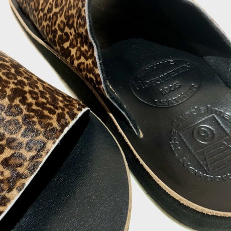 SANDALMAN "slider" (cow hair&chrome excel leather) men's