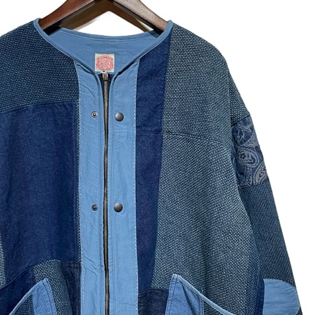 FUNSET OF ART "indigo patchwork liner blouson"(indigo)unisex-L