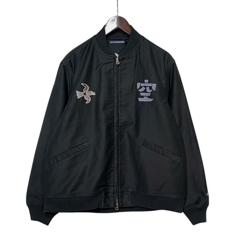 TigreBrocante”KU embroidery moleskin army rib jacket“(black)unisex
