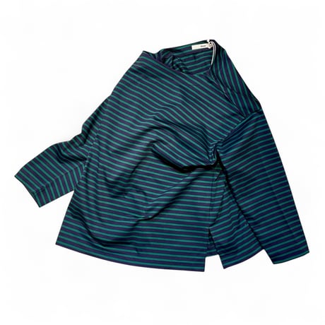 amne "BORDER"gride basqueⅢ(navy×green)unisex