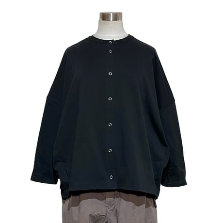 Linen ya"delave cardigan"(black)women's