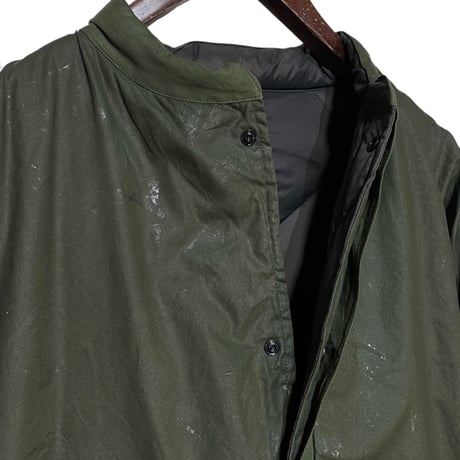 Slow Hands "recycle tent yeti down coat"(olive×olive)SB-unisex