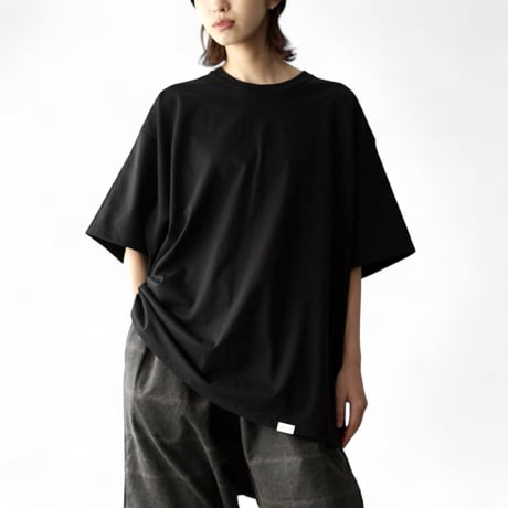 COLINA "Soft Twist Suvin Cotton / Big Tee"(black) unisex