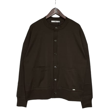 amne CIRCULAR RIB crew cardigan (brown)unisex