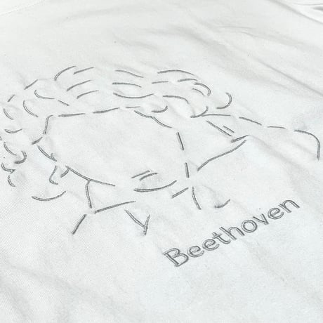 eyya"Beethoven Embroidery S/S Tee"(white)unisex