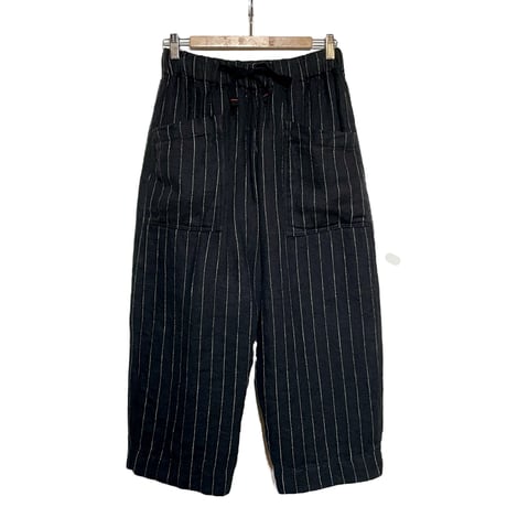 TigreBrocante"herringbone stripe myao 9分丈 pants“(black)women's