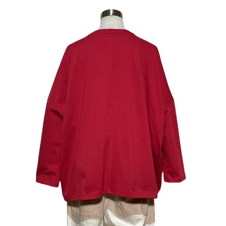 Linen ya"delave cardigan"(red)women's