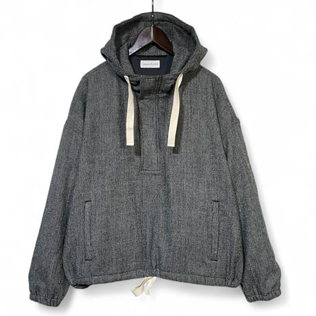 CAERULA PER LIGHTS"wool gingham anorak"(black)unisex