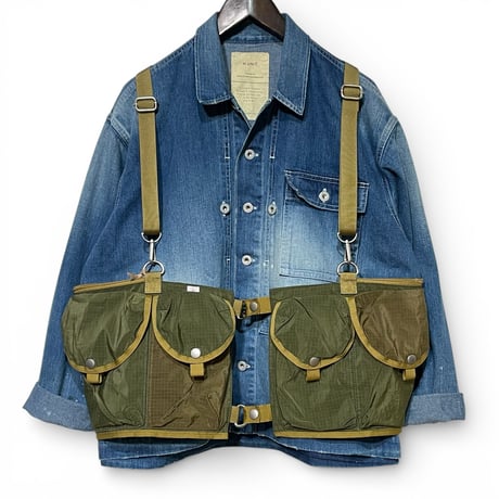 dip ltd"riptop nylon×utility bib"(unisex)