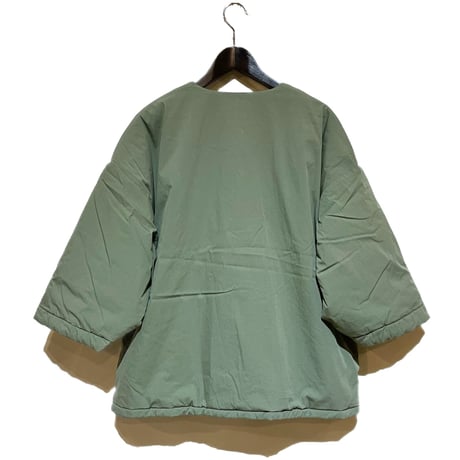 Tigrebocante"cotton×nylon batting tie up wide jacket" (fade green) women's