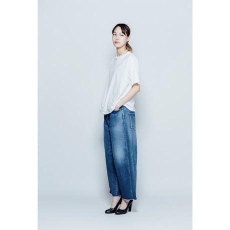 CAERULA"30 single jersey asymmetry  T"(white) women's