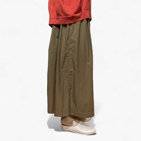 TigreBrocante"80typewriter big tuck culottes“(olive drab)women's