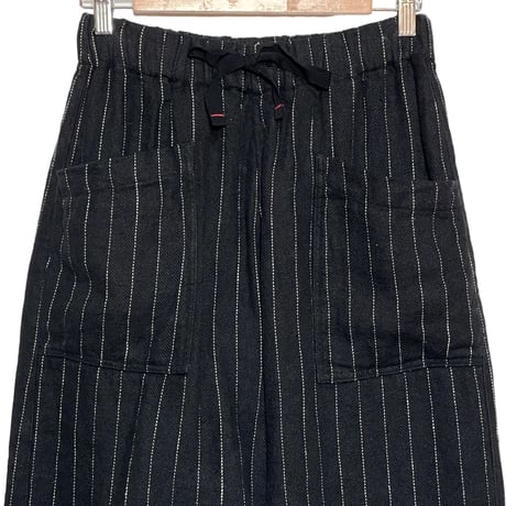 TigreBrocante"herringbone stripe myao 9分丈 pants“(black)women's