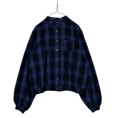 TigreBrocante"shaggy ombre stand gather blouse"(navy)women's