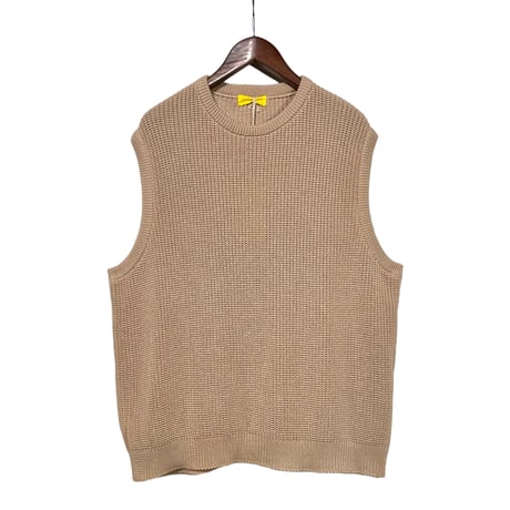 eyya"gima cotton box silhouette vest"(sand)unisex