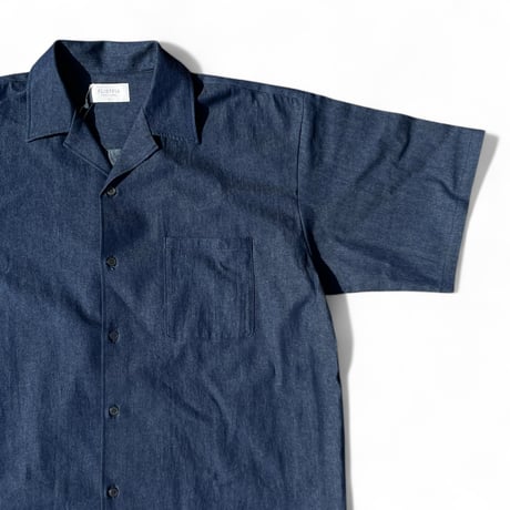 FLISTFIA"open collar short sleeve shirts"(indigo) unisex