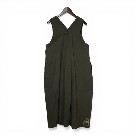 ASEEDONCLOUD"Handwerker linen×cotton HW pull-on dress"(khaki)women's