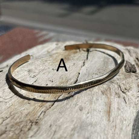 indian jewelry "navajo made" 12KGF half roud narrow bangle