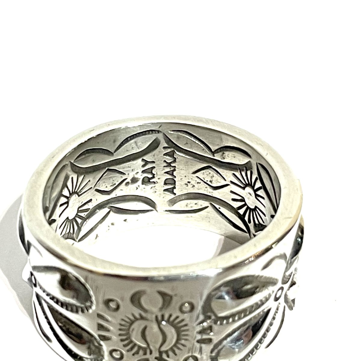 アクセサリー navajo IRAY adakai w-stamp ring INDIAN navajo IRAY adakai w-stamp ring INDIAN